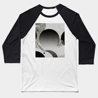 Black And White Circles Baseball T-Shirt